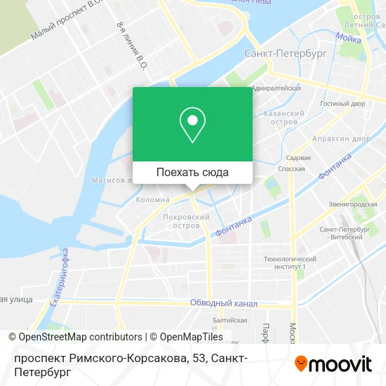 Карта проспект Римского-Корсакова, 53
