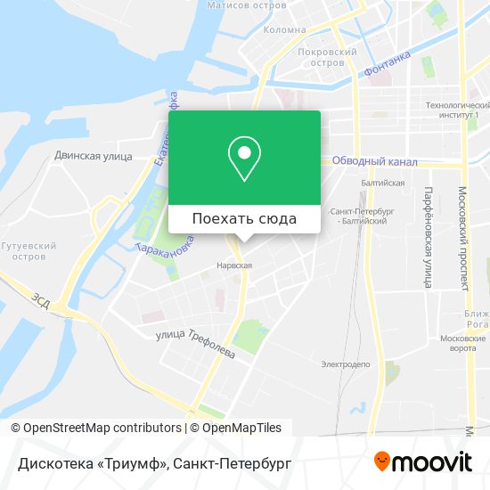 Карта Дискотека «Триумф»