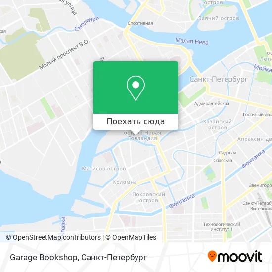 Карта Garage Bookshop