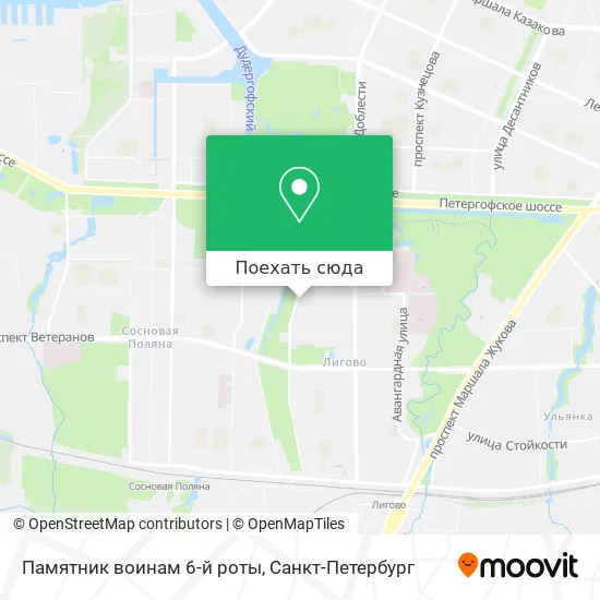 Карта Памятник воинам 6-й роты