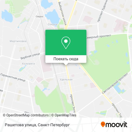 Карта Рашетова улица