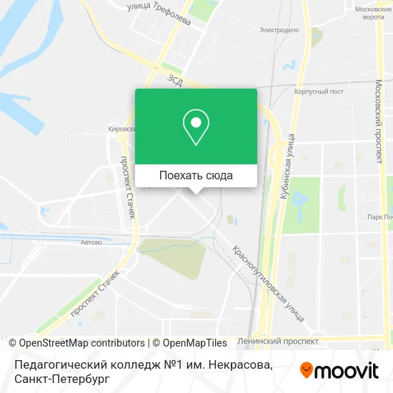 Карта Педагогический колледж №1 им. Некрасова
