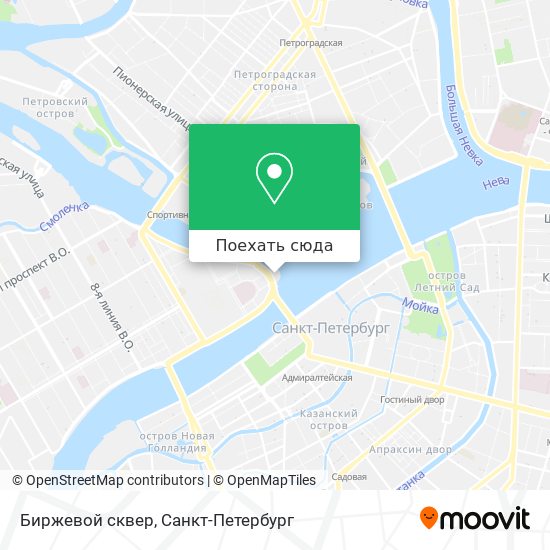 Карта Биржевой сквер