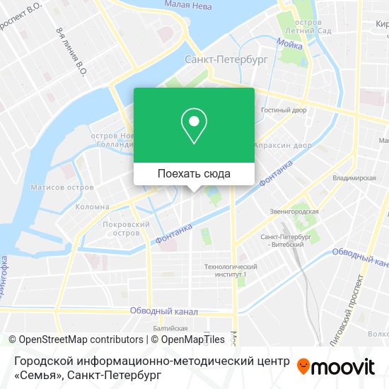 Карта Городской информационно-методический центр «Семья»