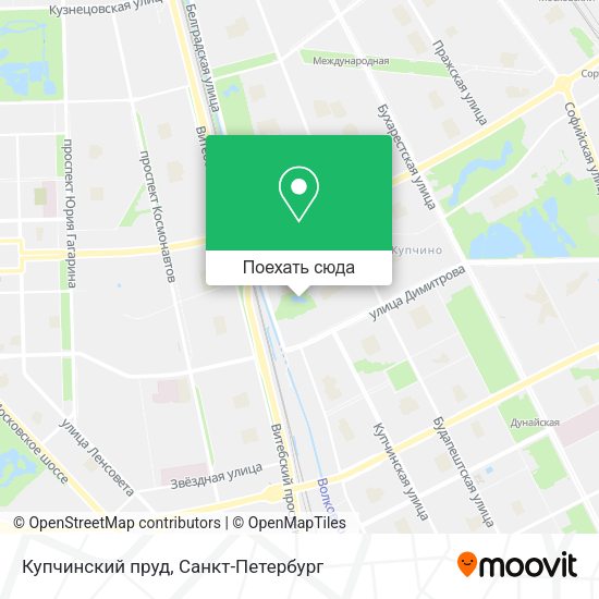Карта Купчинский пруд