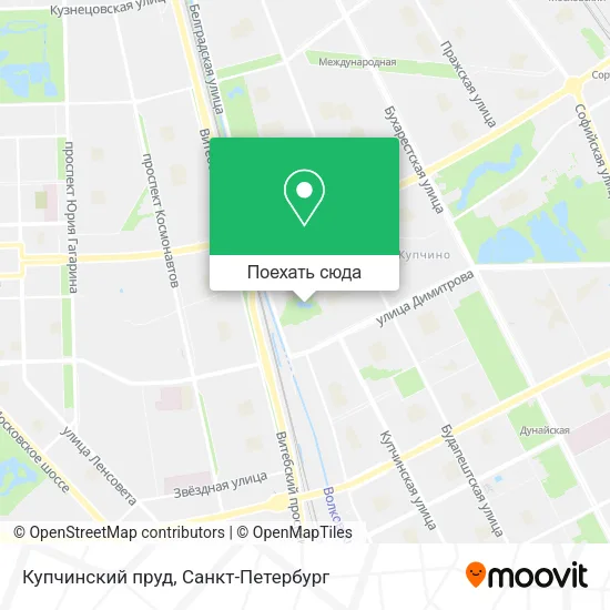 Карта Купчинский пруд