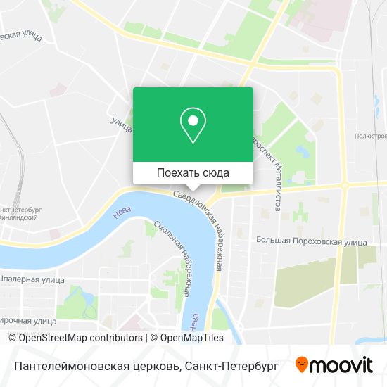 Карта Пантелеймоновская церковь