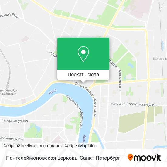 Карта Пантелеймоновская церковь