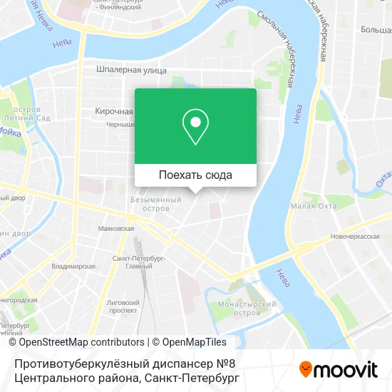 Карта Противотуберкулёзный диспансер №8 Центрального района
