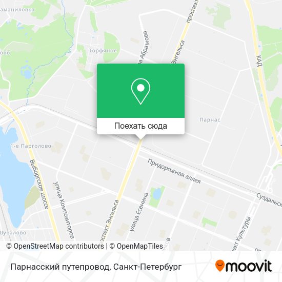 Карта Парнасский путепровод