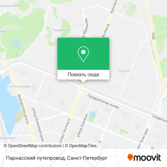 Карта Парнасский путепровод