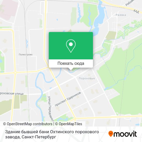 Карта Здание бывшей бани Охтинского порохового завода