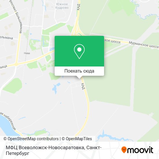 Карта МФЦ Всеволожск-Новосаратовка