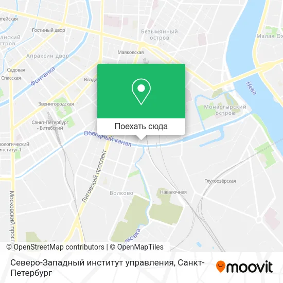 Карта Северо-Западный институт управления