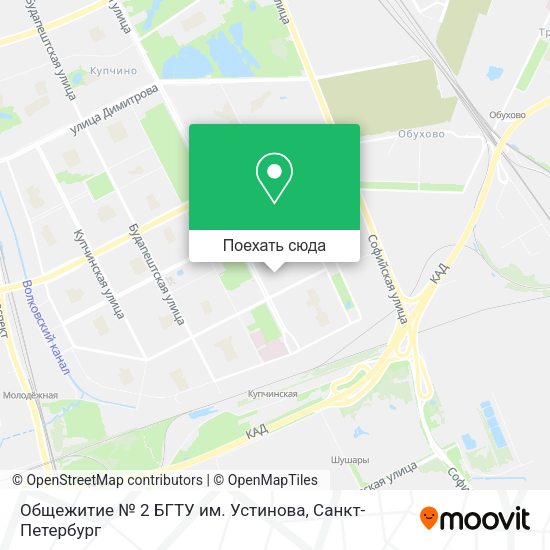 Карта Общежитие № 2 БГТУ им. Устинова