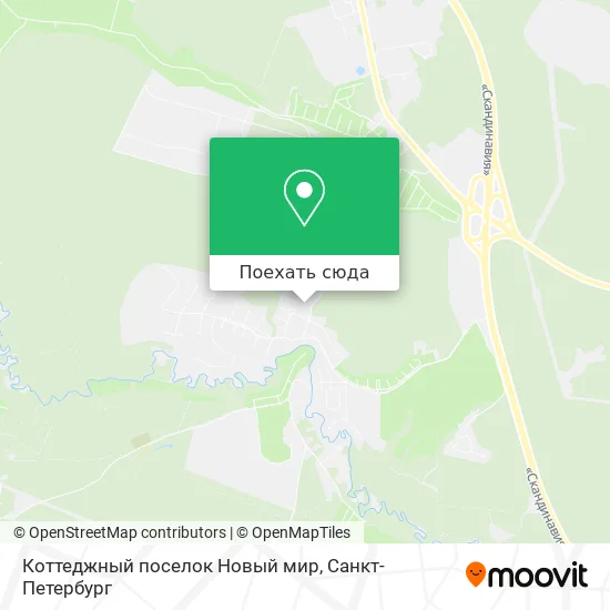 Карта Коттеджный поселок Новый мир