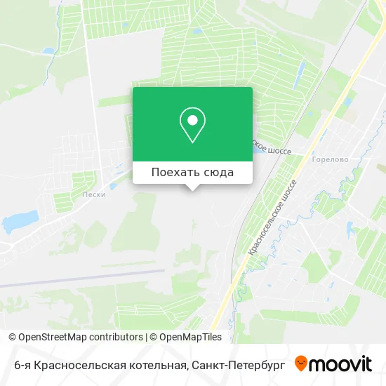 Карта 6-я Красносельская котельная