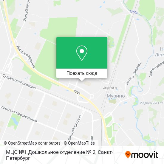 Карта МЦО №1 Дошкольное отделение № 2