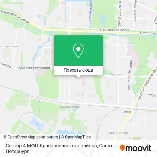 Карта Сектор 4 МФЦ Красносельского района