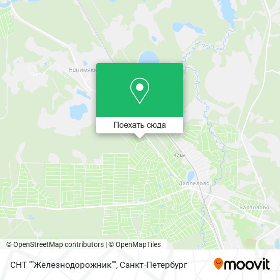 Карта СНТ ""Железнодорожник""