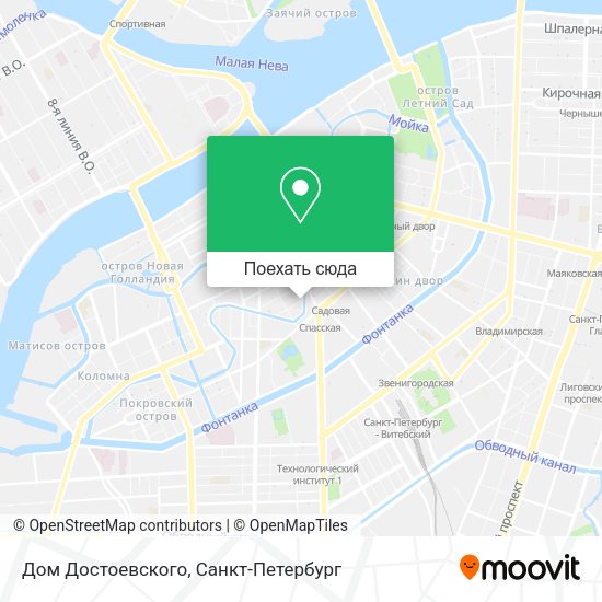 Карта Дом Достоевского