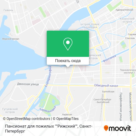 Карта Пансионат для пожилых ""Рижский""