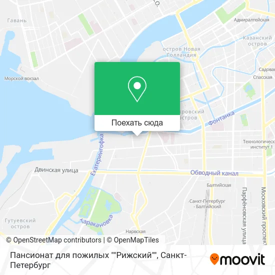 Карта Пансионат для пожилых ""Рижский""