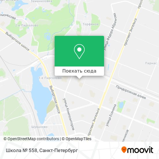 Карта Школа № 558