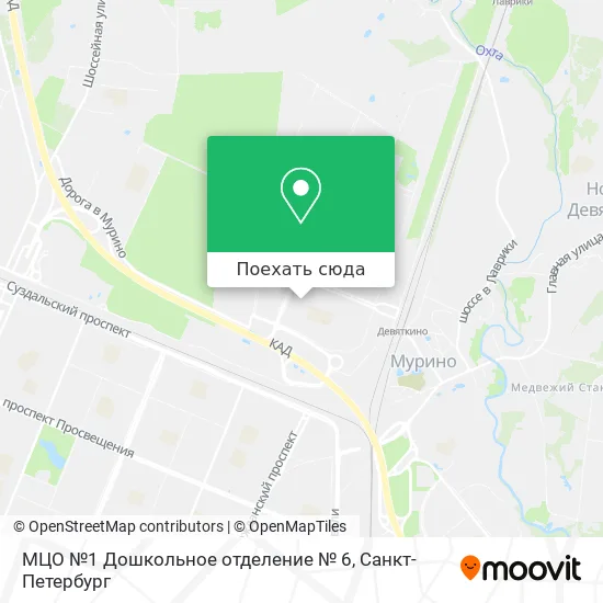 Карта МЦО №1 Дошкольное отделение № 6