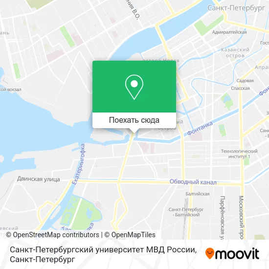 Карта Санкт-Петербургский университет МВД России