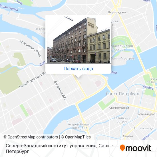 Карта Северо-Западный институт управления