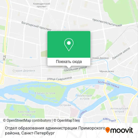 Карта Отдел образования администрации Приморского района