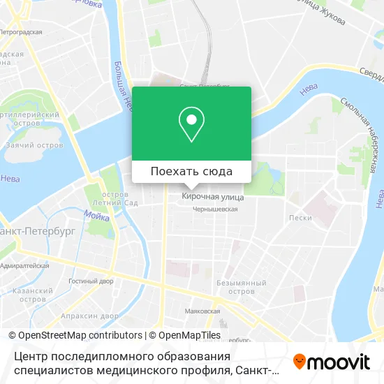 Карта Центр последипломного образования специалистов медицинского профиля