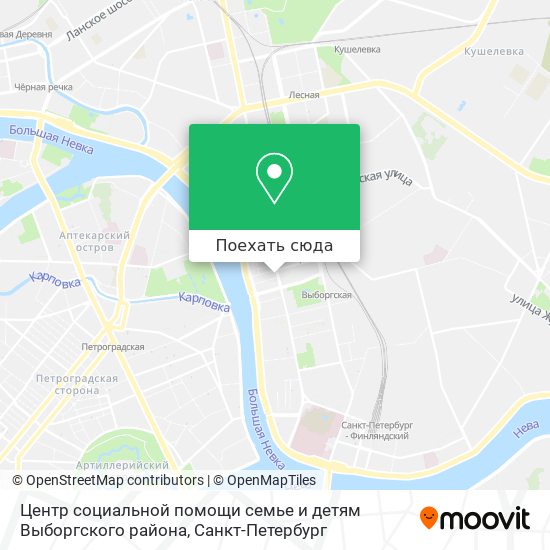 Карта Центр социальной помощи семье и детям Выборгского района
