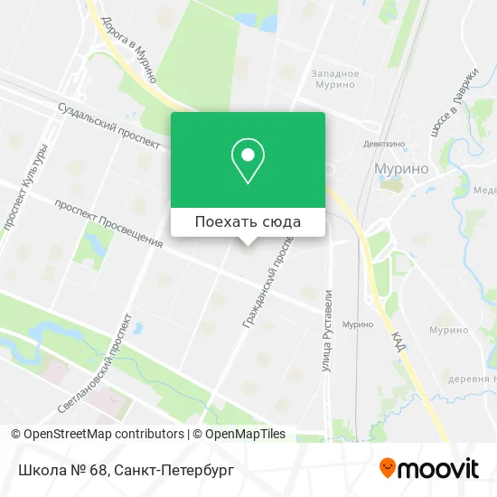 Карта Школа № 68