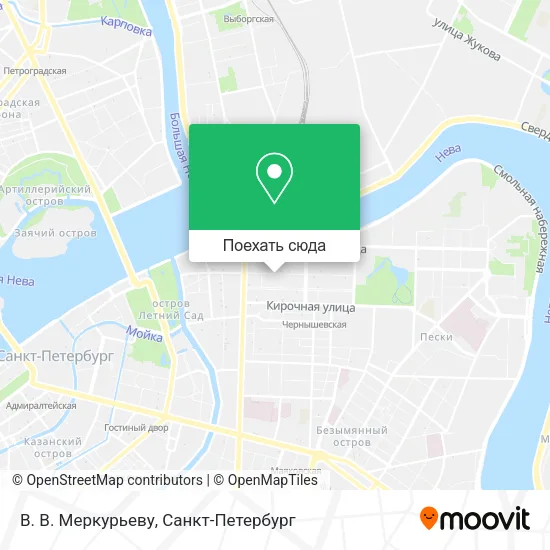 Карта В. В. Меркурьеву