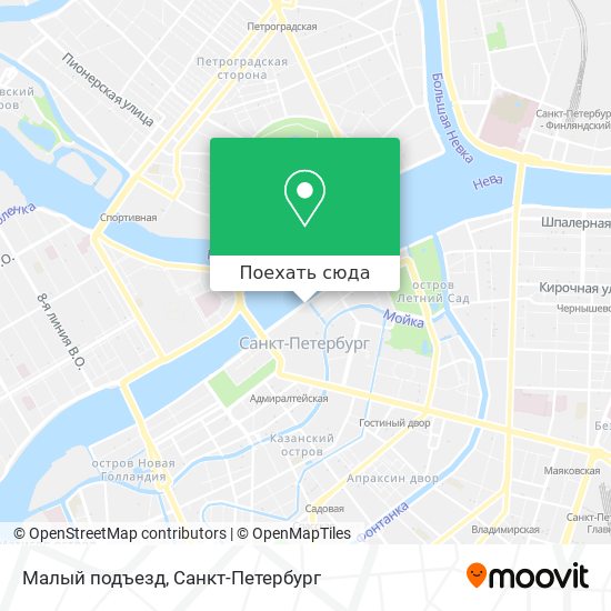 Карта Малый подъезд