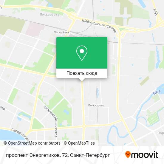 Карта проспект Энергетиков, 72