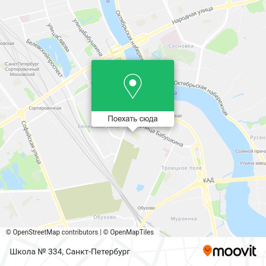 Карта Школа № 334