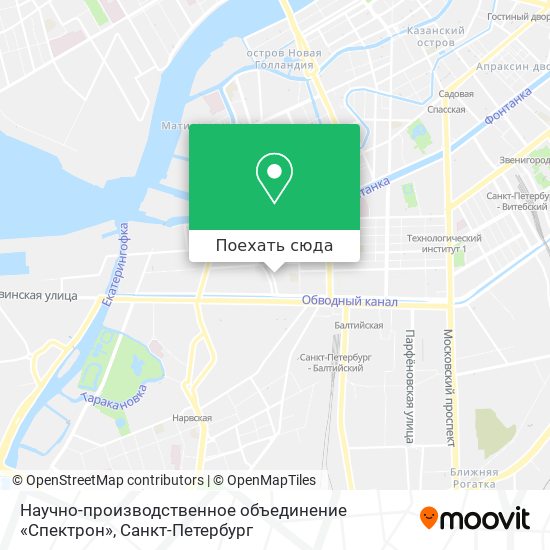 Карта Научно-производственное объединение «Спектрон»