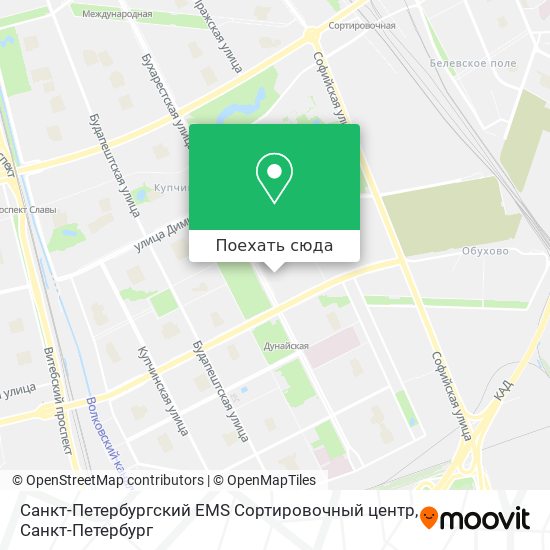 Карта Санкт-Петербургский EMS Сортировочный центр