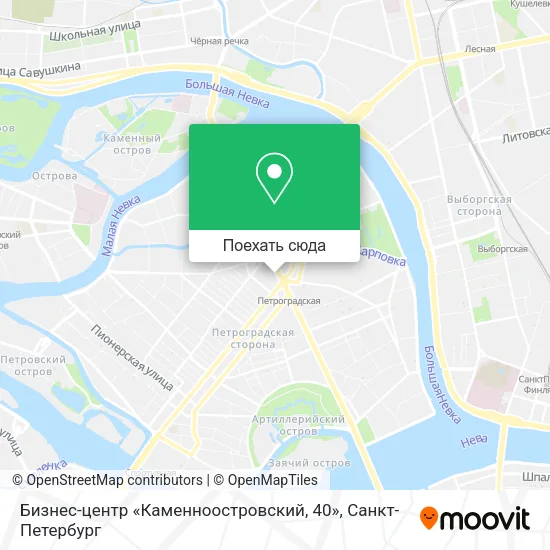 Карта Бизнес-центр «Каменноостровский, 40»