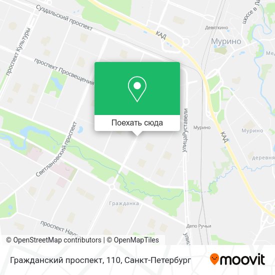 Карта Гражданский проспект, 110