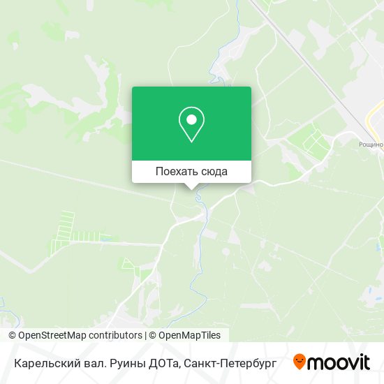 Карта Карельский вал. Руины ДОТа