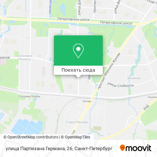 Карта улица Партизана Германа, 26