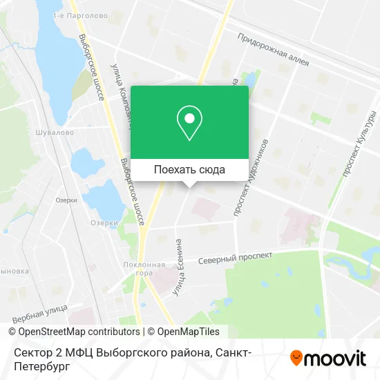 Карта Сектор 2 МФЦ Выборгского района