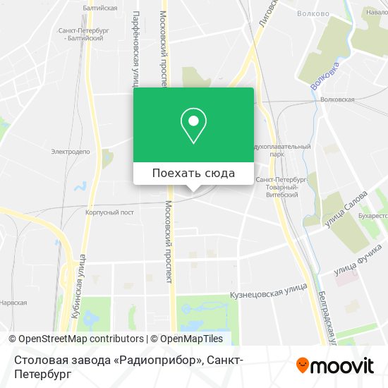 Карта Столовая завода «Радиоприбор»