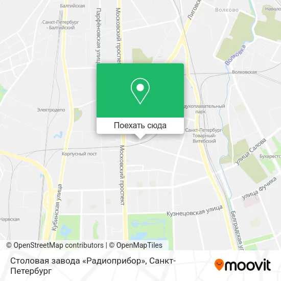 Карта Столовая завода «Радиоприбор»