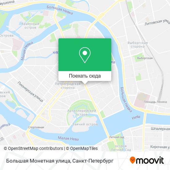 Карта Большая Монетная улица
