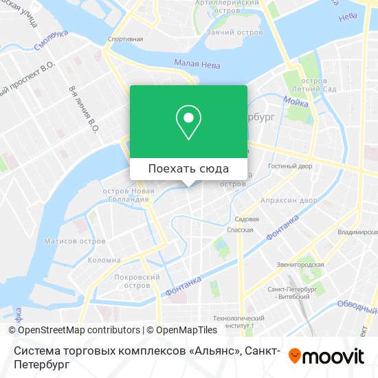 Карта Система торговых комплексов «Альянс»